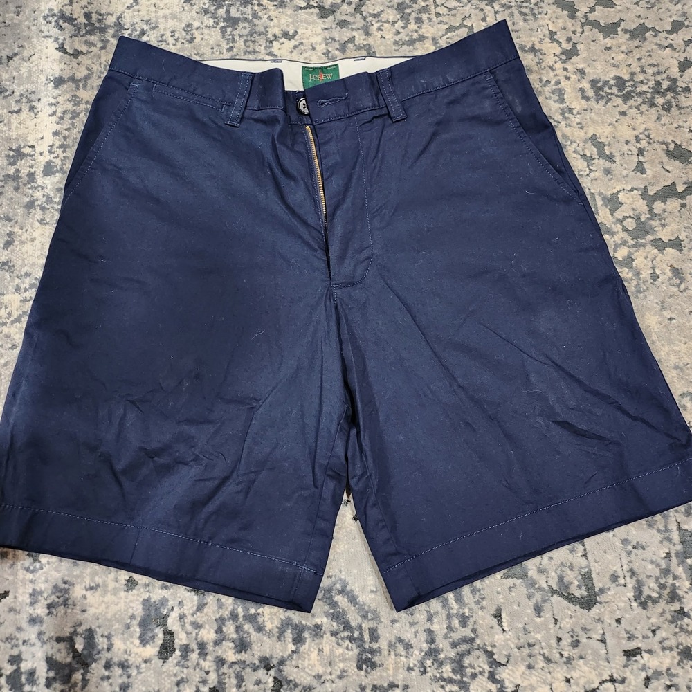 J.Crew Mens Navy Blue Chino Shorts 30 Stretch 9 Inseam Re-Imagined CH150 NWT